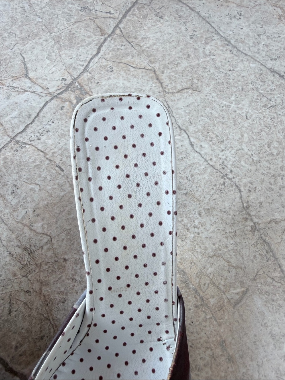 Archival Prada SS 2000 Polka Dot Silk Mule Kitten Heels - Picture 7 of 10